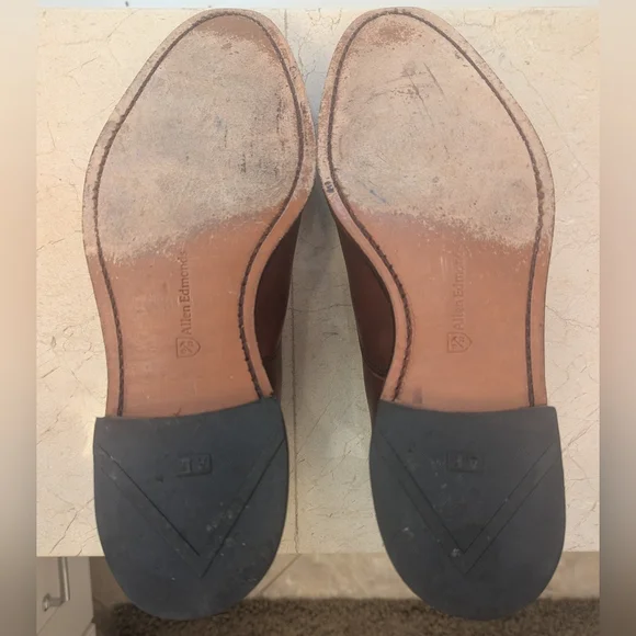 Allen Edmonds Carlyle Dress Shoe Plain Toe Oxford Chili - Picture 3 of 5